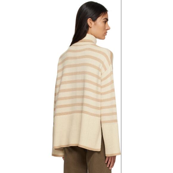 Totême Beige Striped Turtleneck - Picture 3 of 7
